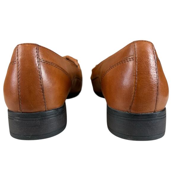 Hotter Comfort Shipley Loafers Women Size 8.5 Brown Leather Tassel Slip On Shoes - Picture 5 of 10